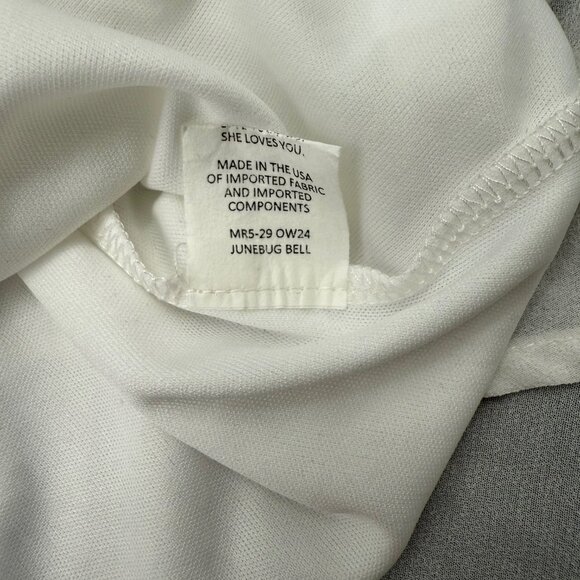 NWT Show Me Your MuMu Junebug Dress Women’s XS White Boho Mini Bell Sleeve Beach - Picture 7 of 12